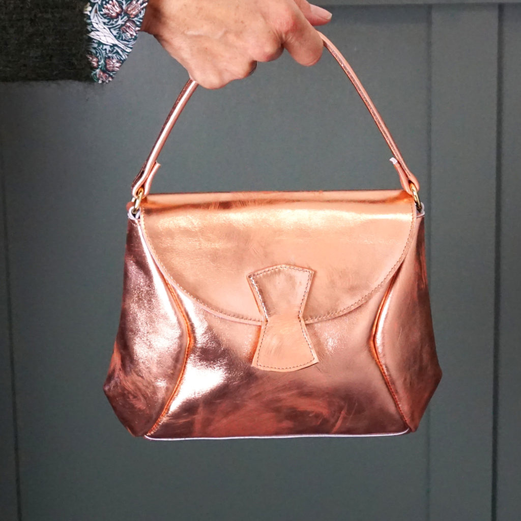 copper leather handbag chic handmade by studio van leeuwen